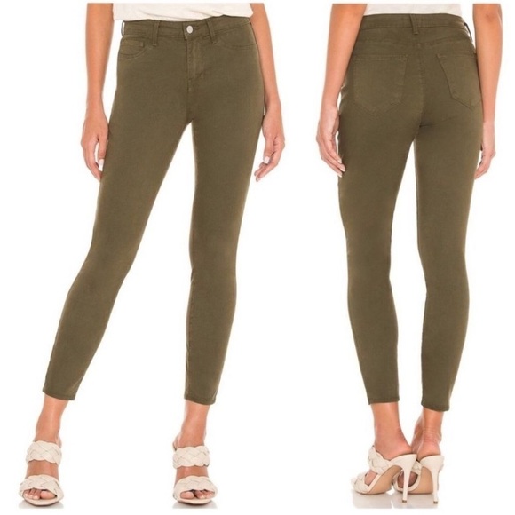 L'AGENCE Margo Mid Rise Skinny Army Coated Ankle Jeans Size 29 - Picture 1 of 12